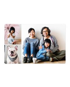 3 Photo Collage Stacked Magnet