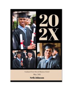 Dated Customized Photo Graduation Card