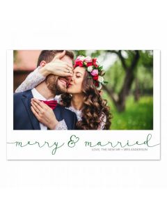 Merry & Married Photo Christmas Card