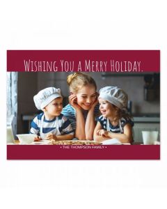 Red Holiday Personalized Card