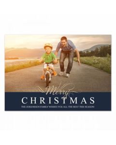 Merry Flourish Photo Christmas Card