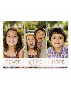 Peace Love Hope Personalized Holiday Card