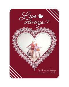 Lace Heart Personalized Valentine's Day Card