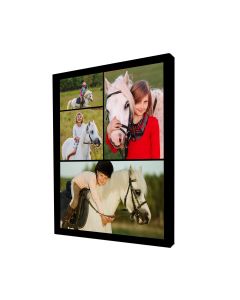 Black 4 Photo Collage Standard Bar Canvas Prints