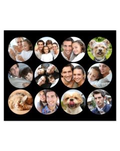 Circle Grid Customized Collage Print