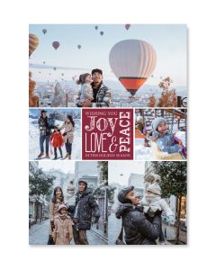Joy, Love & Peace Photo Christmas Card