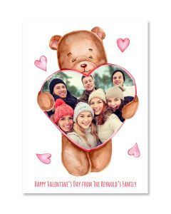Teddy Bear Hearts Valentine's Day Card