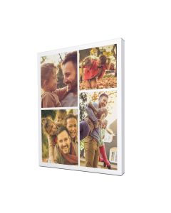 White 4 Photo Collage Standard Bar Canvas Prints