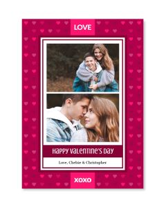 XOXO Personalized Valentine's Day Card