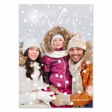 Warm Wishes Personalized Holiday Card