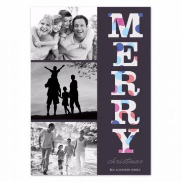 Dotted Merry Photo Christmas Card