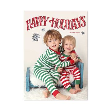 Happy Holidays Snowflakes Card