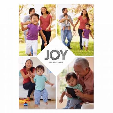 Lines of Joy Customized Holiday Card