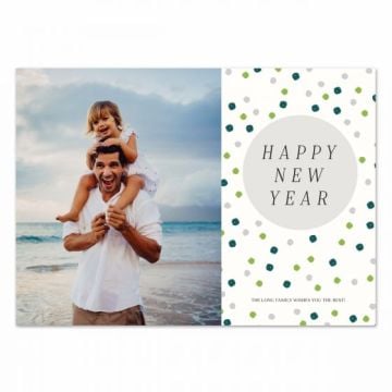 Circular Personalized New Year Card