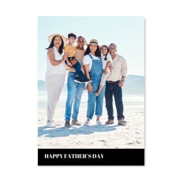 Black & White Custom Father's Day Photo Card