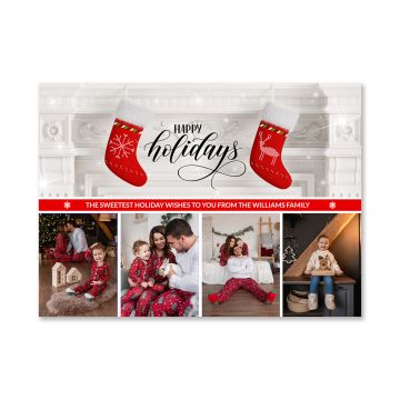 Stockings Happy Holidays Card