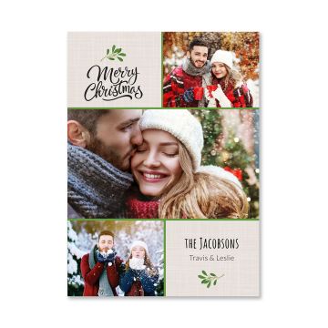 Greenery Merry Christmas Card