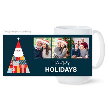 Santa Tree Holiday Photo Mug