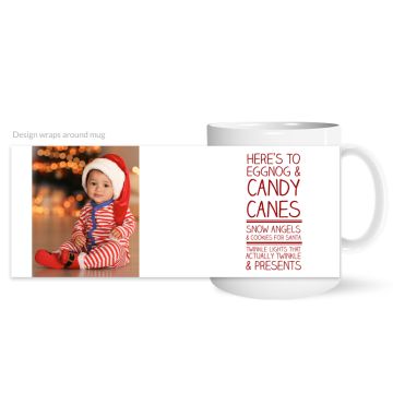 Egg Nog Christmas Photo Mug