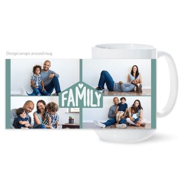 Family Heart Photo Mug