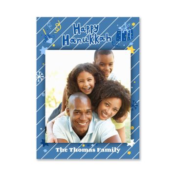 Stripes Happy Hanukkah Card
