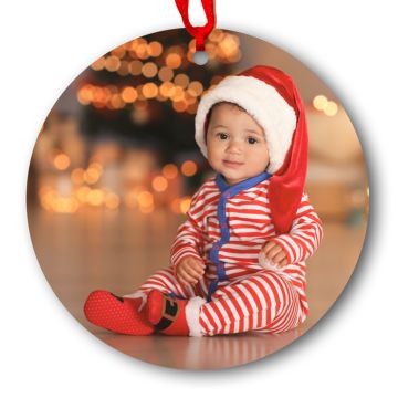 Personalized Ceramic Photo Christmas Ornament