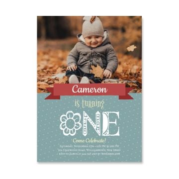 Red Ribbon Personalized Birthday Card