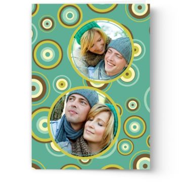 Retro Circles Personalized Card
