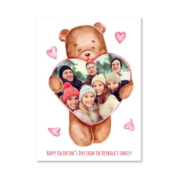 Teddy Bear Hearts Valentine's Day Card
